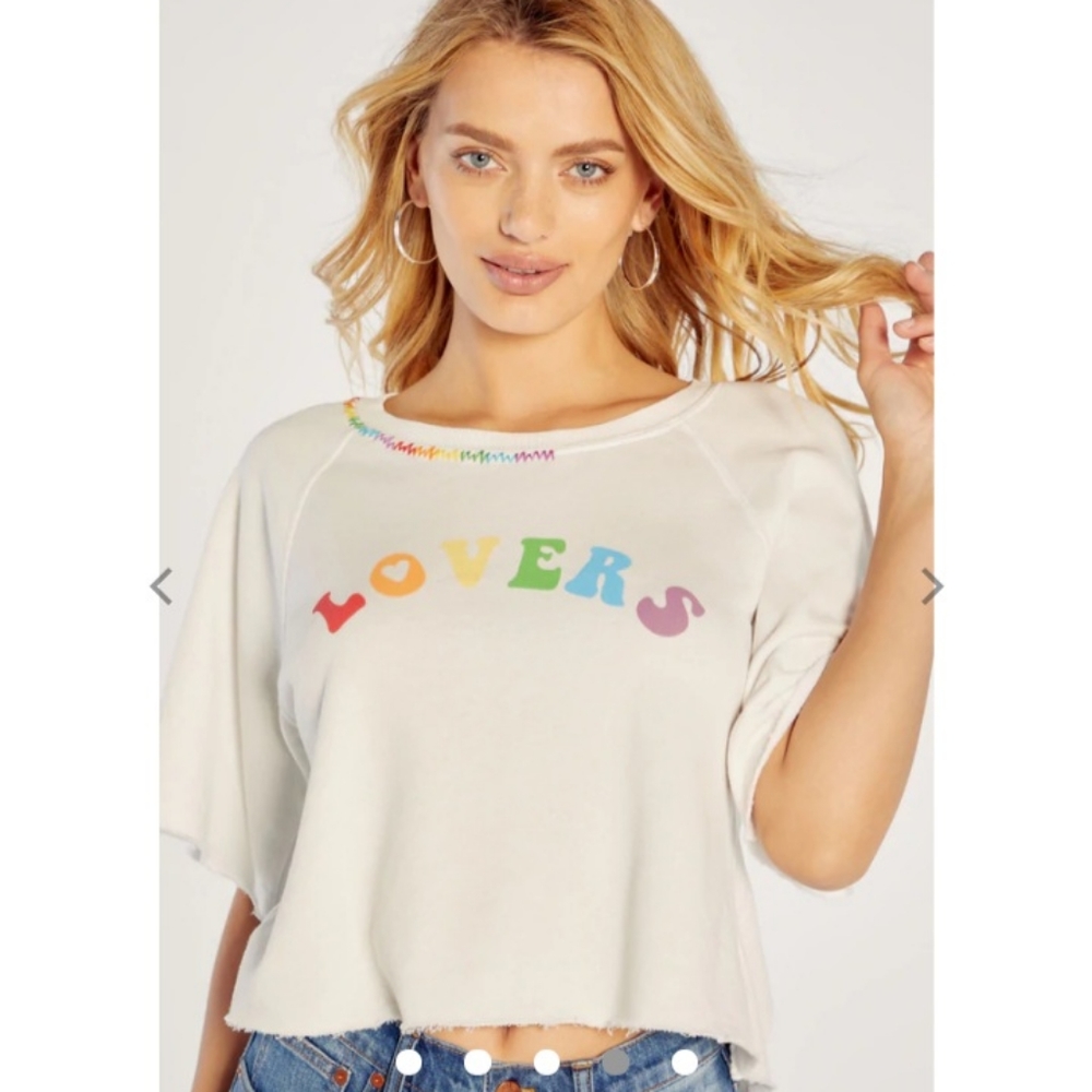 New Wildfox rainbow Lovers sweatshirt
